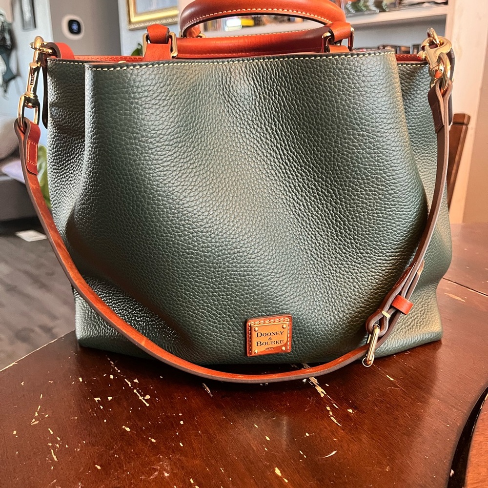 Dooney & Bourke Forest Green Leather Shoulder Bag
